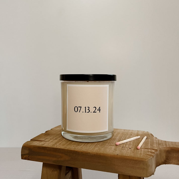 Wedding Date Candle