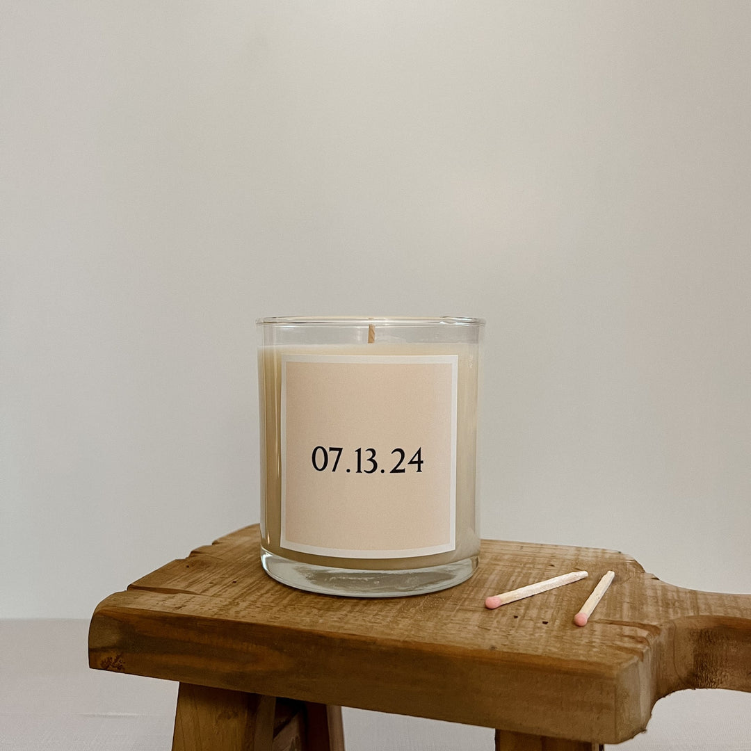 Wedding Date Candle