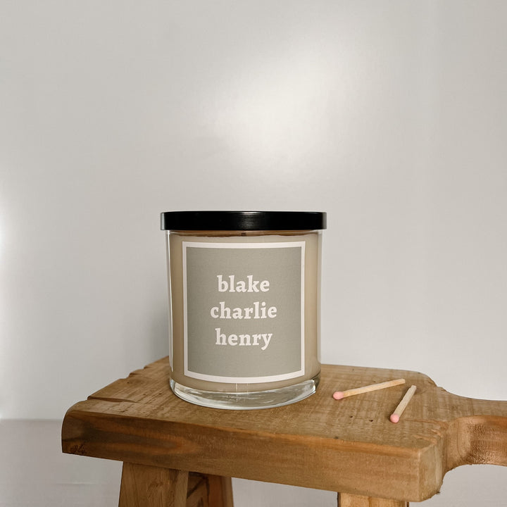Kid Name Candle