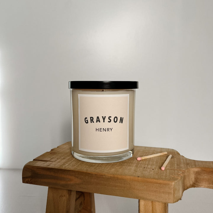 First and Middle Name Candle