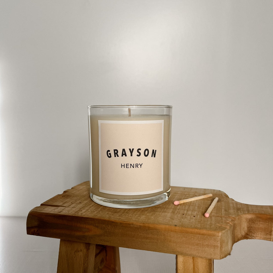 First and Middle Name Candle