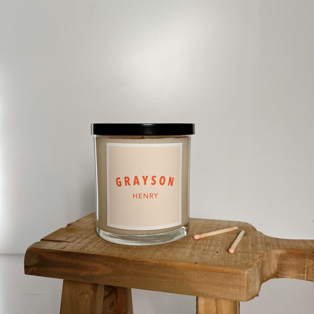 First and Middle Name Candle