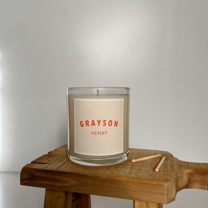 First and Middle Name Candle