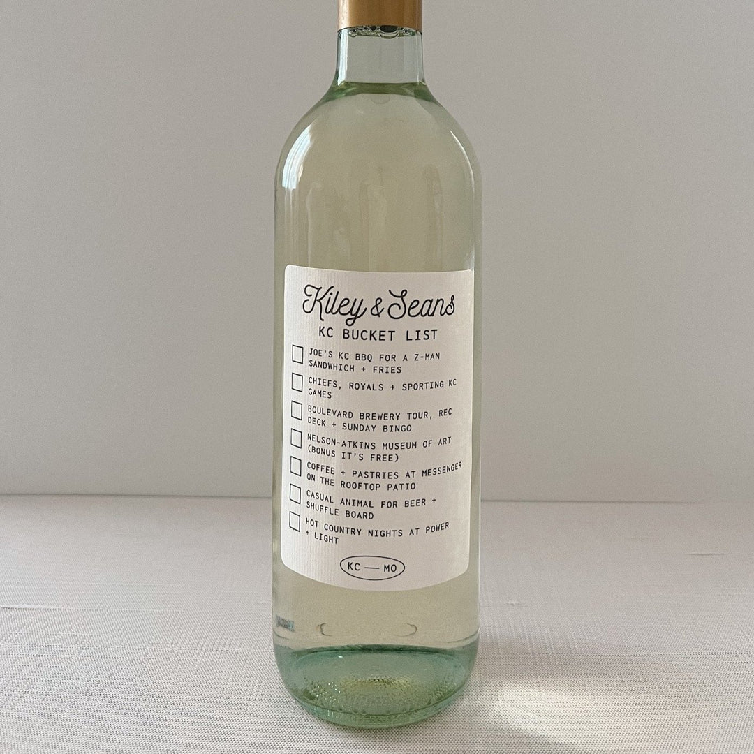 City Bucket List Wine Label