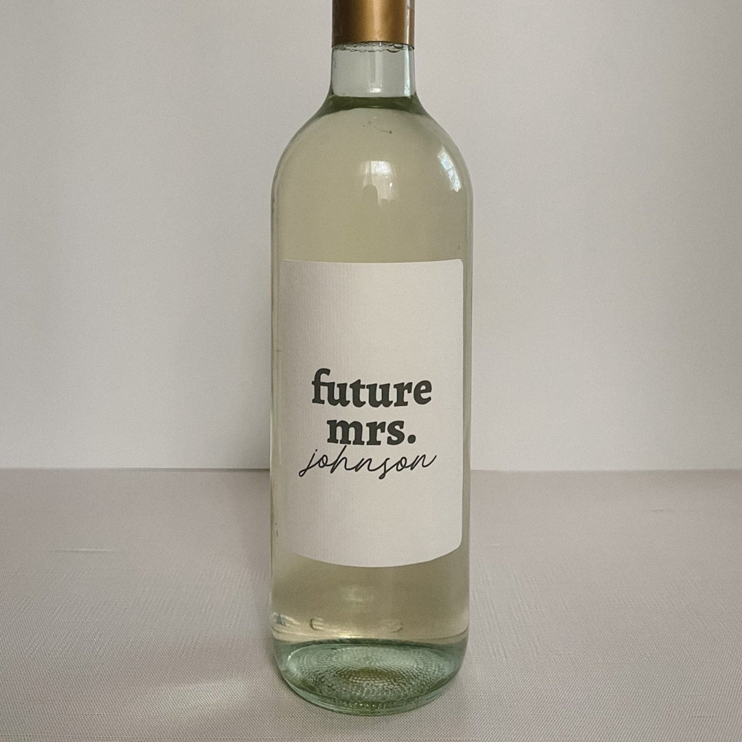 Future Mrs or Mr Wine Label