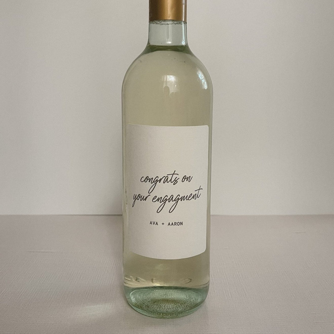 Congrats On Your Engagement Wine Label