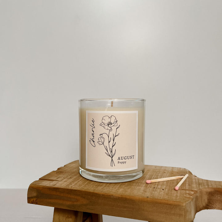 Birthday Month Flower Candle