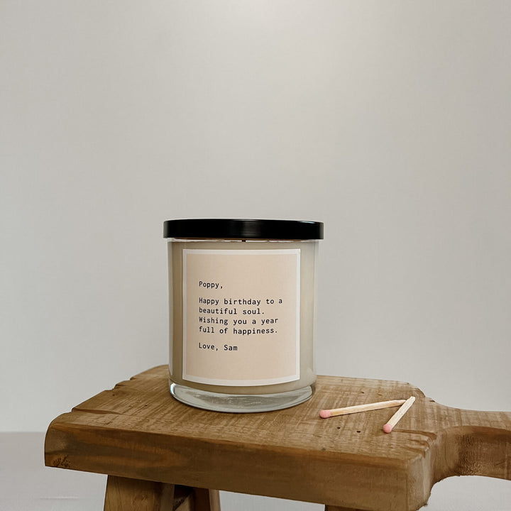 Birthday Message Candle