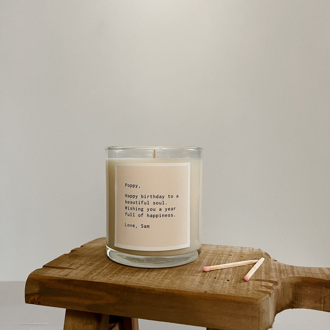 Birthday Message Candle