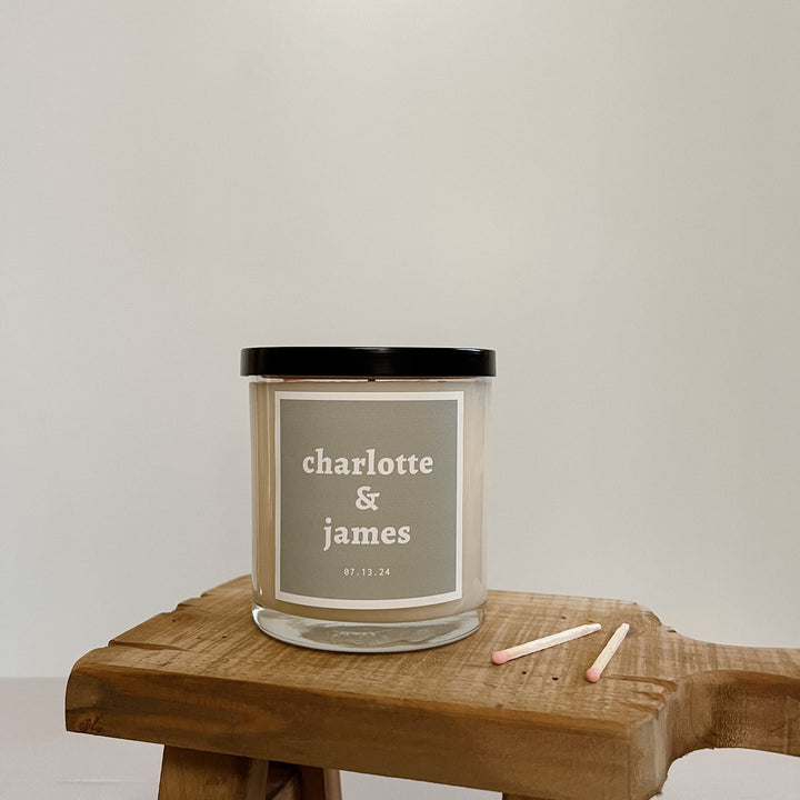 Names and Date Candle