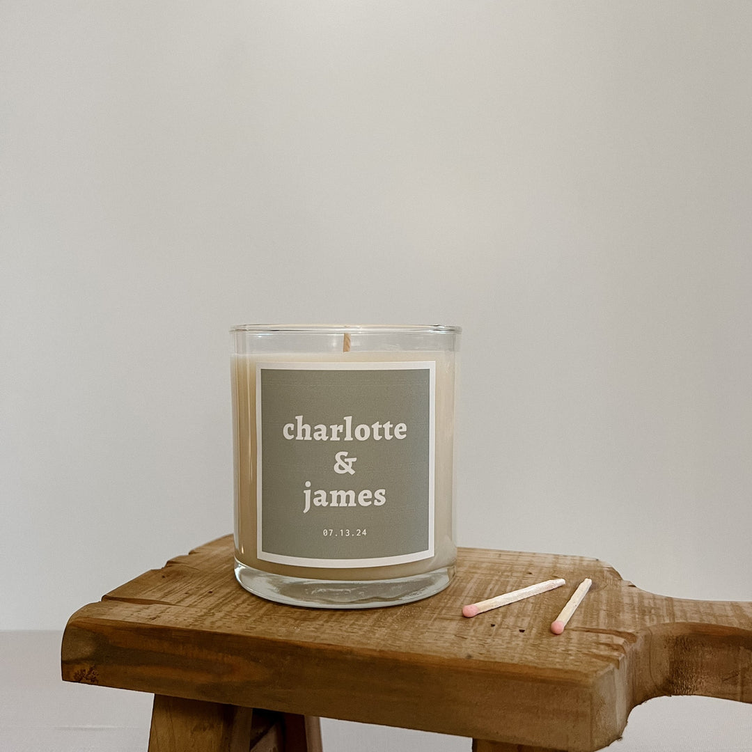 Names and Date Candle