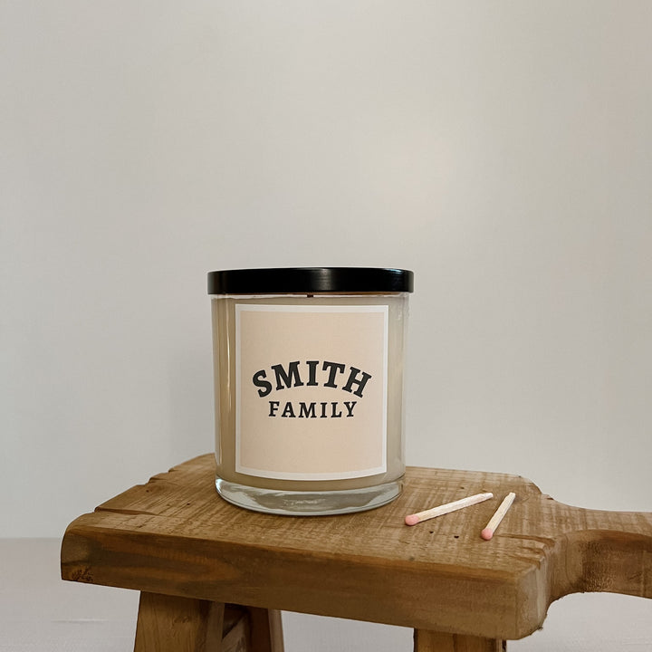 Last Name Family Candle