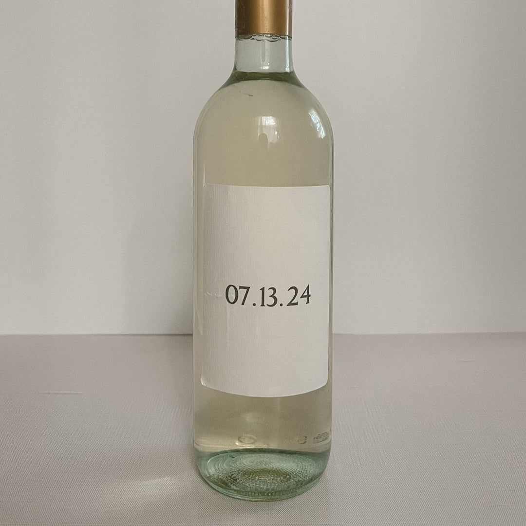 Wedding Date Wine Label